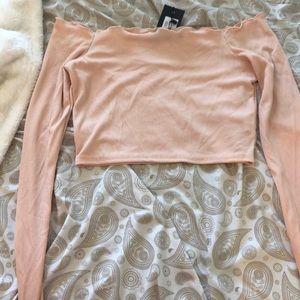 Off shoulder crop top